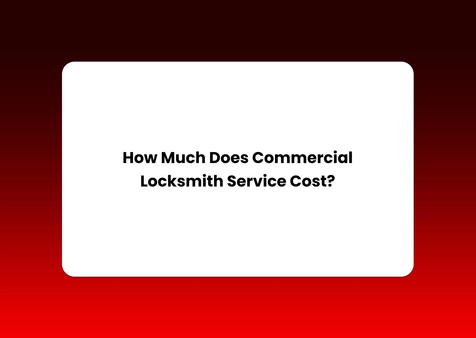 How Much Does Commercial Locksmith Service Cost? An Indianapolis Business Pricing Guide